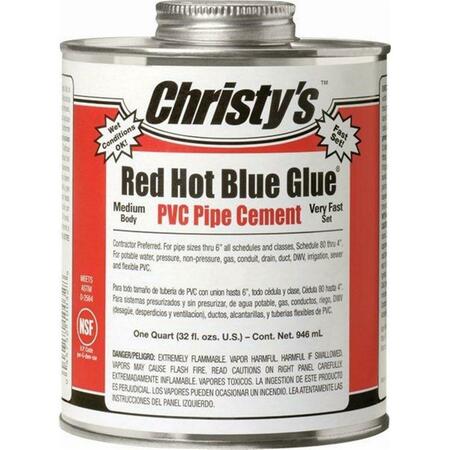 CHRISTYS Red Hot Blue Glue Low Voc Quart RH.RHBV.QT